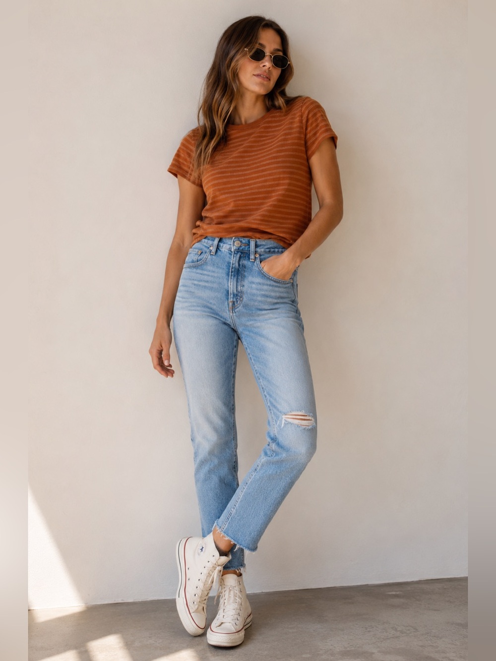 Madewell The Perfect Vintage Petite Distressed High Rise Raw Hem Jeans